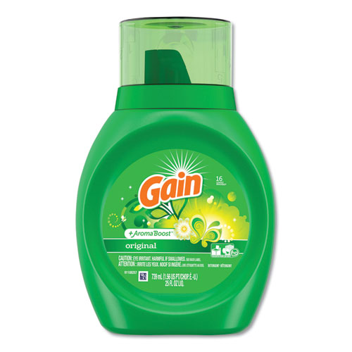 Gain Liquid Laundry Detergent, Original Fresh, 25 oz Bottle, 6-Carton 12783
