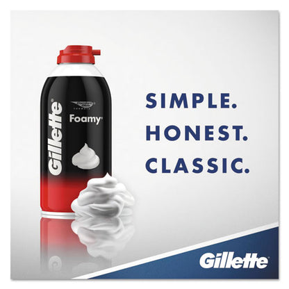 Gillette Foamy Shave Cream, Original Scent, 2 oz Aerosol Spray Can, 48-Carton 14501