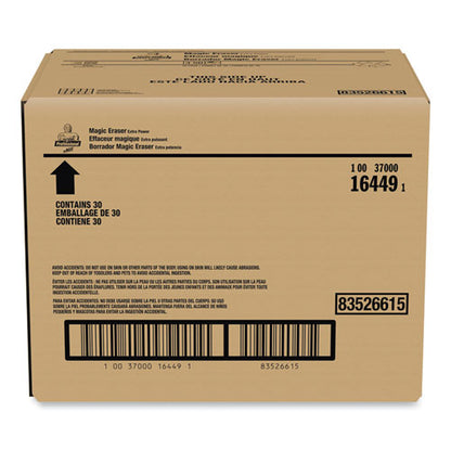 Mr. Clean Magic Eraser Extra Durable, 4.6 x 2.4, 0.7" Thick, White, 30-Carton 16449