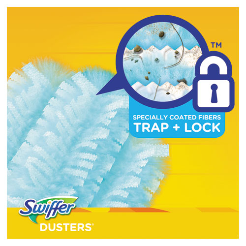 Swiffer Refill Dusters, Dust Lock Fiber, Light Blue, Unscented, 10-Box, 4 Box-Carton 21459