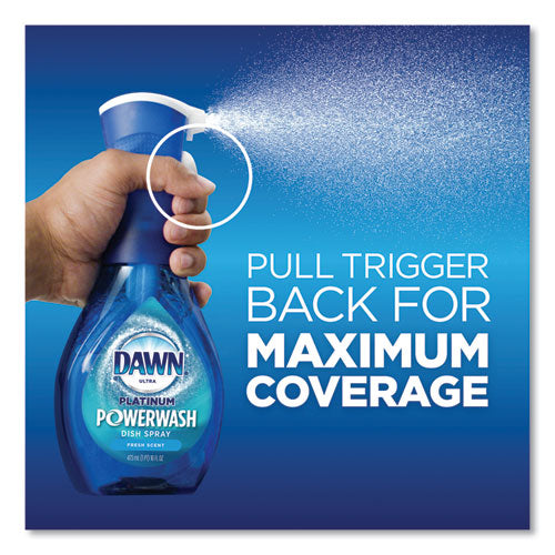 Dawn Platinum Powerwash Dish Spray, Fresh, 16 oz Spray Bottle, 2-Pack 31836PK