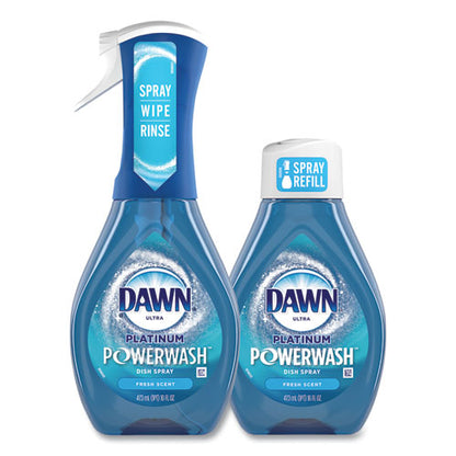 Dawn Platinum Powerwash Dish Spray, Fresh, 16 oz Spray Bottle, 2-Pack 31836PK