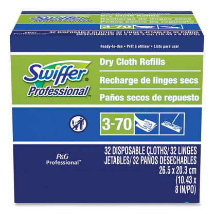 Swiffer Dry Refill Cloths, White, 10 5-8" x 8", 32-Box 33407