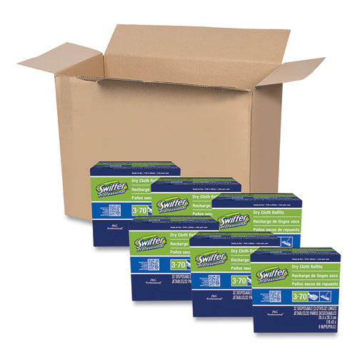 Swiffer Dry Refill Cloths, White, 10 5-8" x 8", 32-Box, 6 Boxes-Carton 33407CT