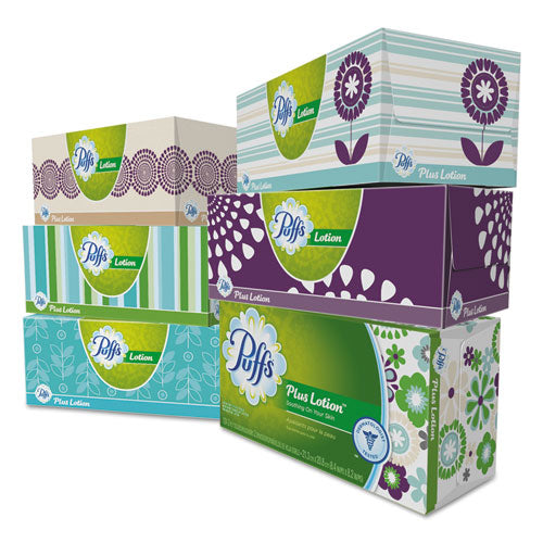 Puffs Plus Lotion Facial Tissue 2 Ply 124 Sheets White (24 Pack) 39383