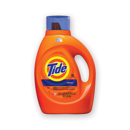 Tide HE Laundry Detergent, Original Scent, Liquid, 64 Loads, 92 oz Bottle, 4-Carton 40217
