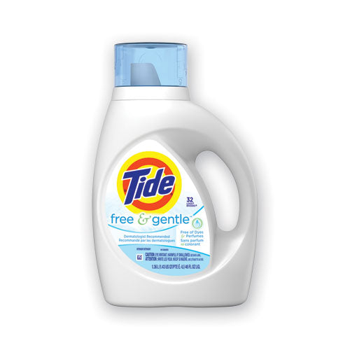 Tide Free and Gentle Laundry Detergent, 32 Loads, 46 oz Bottle, 6-Carton 41823