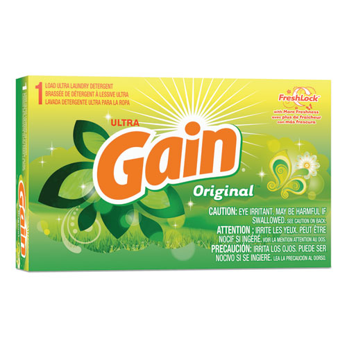 Gain Powder Laundry Detergent, Original Scent, 1.8 oz Box, 156 Boxes-Carton 49338