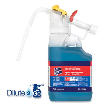 P&G Professional Dilute 2 Go, Spic and Span Disinfecting All-Purpose Spray and Glass Cleaner, Fresh Scent, , 4.5 L Jug, 1-Carton 72001