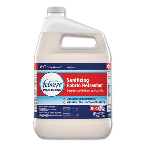 Febreze Professional Sanitizing Fabric Refresher, Light Scent, 1 gal Bottle, Ready to Use 72136EA