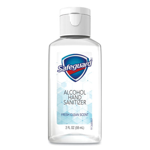 Safeguard Alcohol Hand Sanitizer Gel, 2 oz Flip Cap Bottle, Fresh Clean Scent, 48-Carton 74439