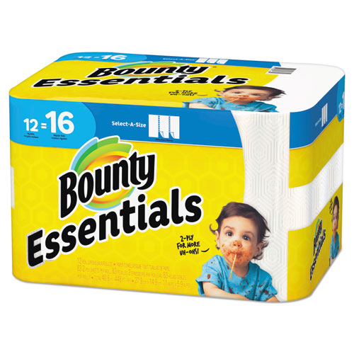 Bounty Essentials Select-A-Size Paper Towels 2 Ply 83 Sheets (12 Rolls) 74682
