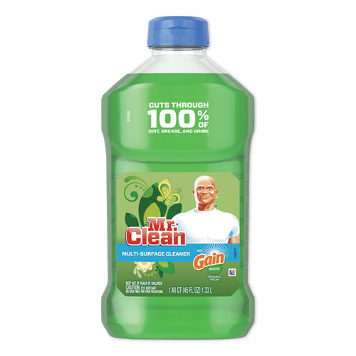 Mr. Clean Multipurpose Cleaning Solution, 45 oz Bottle, Gain Original Scent, 6-Carton 78418