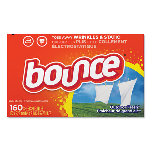 Bounce Fabric Softener Sheets, Outdoor Fresh, 160 Sheets-Box 80168BX