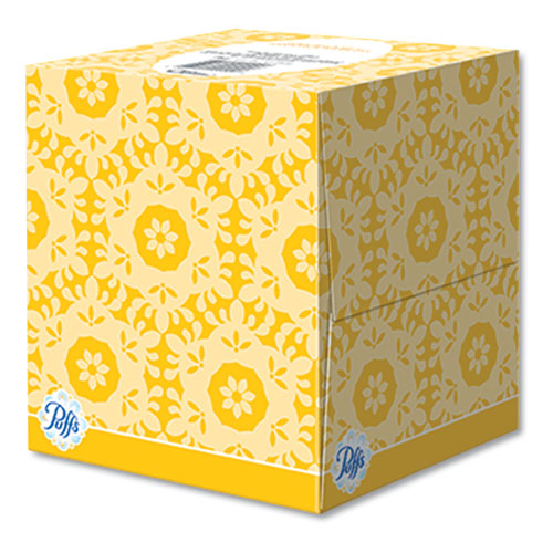 Puffs Facial Tissue Cube Box 2 Ply 64 Sheets White (Single Box) 84405BX