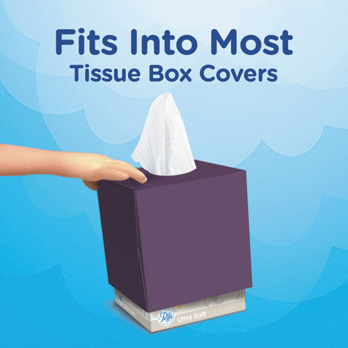 Puffs Facial Tissue Cube Box 2 Ply 64 Sheets White (24 Pack) 84405