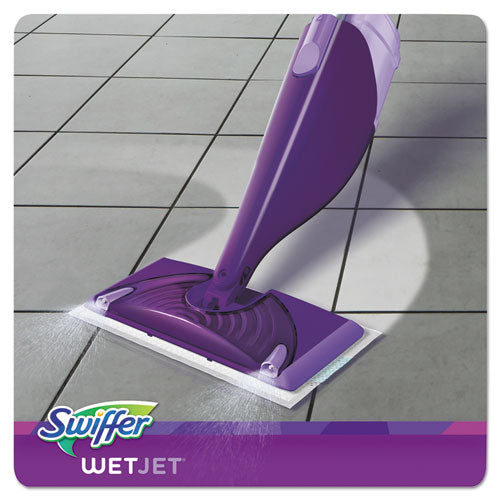 Swiffer WetJet Mop, 11 x 5 White Cloth Head, 46" Purple-Silver Aluminum-Plastic Handle 92811KT