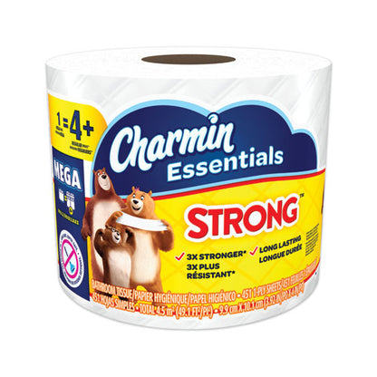 Charmin Essentials Strong Bathroom Toilet Tissue Paper 1-Ply White 451 Sheets (36 Rolls) 98283