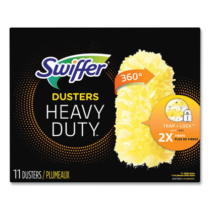 Swiffer Heavy Duty Dusters Refill, Dust Lock Fiber, 2" x 6", Yellow, 33-Carton 99035
