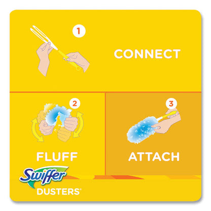 Swiffer Refill Dusters, Dust Lock Fiber, 2" x 6", Light Blue, 18-Box, 4 Boxes-Carton 99036