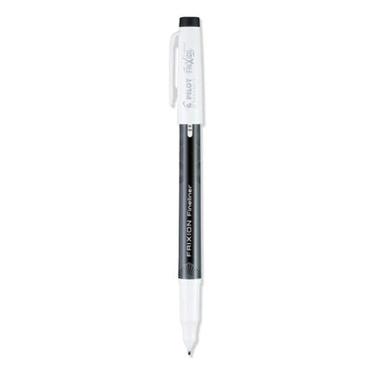 Pilot FriXion Fineliner Erasable Porous Point Pen, Stick, Fine 0.6 mm, Black Ink, Black Barrel, Dozen PIL11485