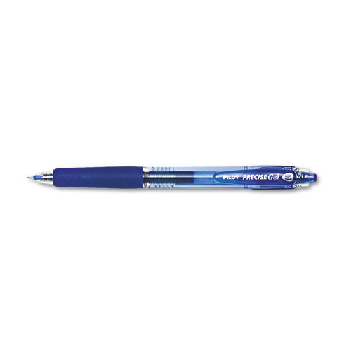 Pilot Precise Gel BeGreen Gel Pen, Retractable, Fine 0.7 mm, Blue Ink, Blue Barrel, Dozen 15002