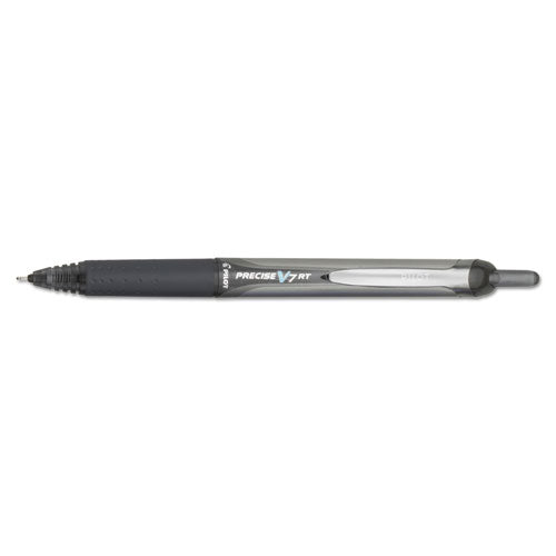 Pilot Precise V7RT Roller Ball Pen, Retractable, Fine 0.7 mm, Black Ink, Black Barrel 26067