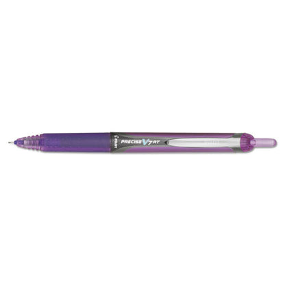 Pilot Precise V7RT Roller Ball Pen, Retractable, Fine 0.7 mm, Purple Ink, Purple Barrel 26071