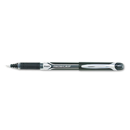 Pilot Precise Grip Roller Ball Pen, Stick, Bold 1 mm, Black Ink, Black Barrel 28901