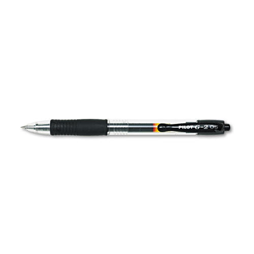 Pilot G2 Premium Gel Pen, Retractable, Extra-Fine 0.5 mm, Black Ink, Smoke Barrel, Dozen 31002
