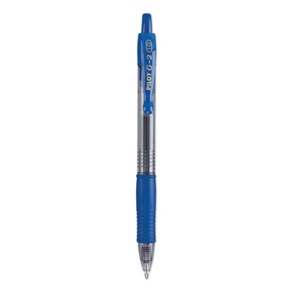 Pilot G2 Premium Gel Pen, Retractable, Bold 1 mm, Blue Ink, Smoke Barrel, Dozen 31257