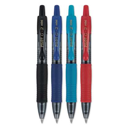 Pilot G2 Mini Gel Pen, Retractable, Fine 0.7 mm, Assorted Ink and Barrel Colors, 4-Pack 31737