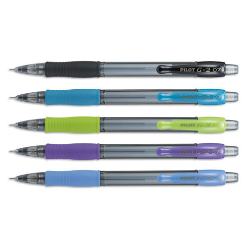 Pilot G2 Mechanical Pencil, 0.7 mm, HB (#2.5), Black Lead, Assorted Barrel Colors, 5-Pack 31776