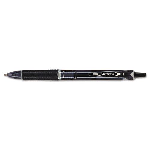 Pilot Acroball Colors Advanced Ink Ballpoint Pen, Retractable, Medium 1 mm, Black Ink, Black Barrel 31821