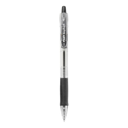 Pilot EasyTouch Ballpoint Pen, Retractable, Medium 1 mm, Black Ink, Clear Barrel, Dozen 32220