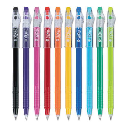 Pilot FriXion ColorSticks Erasable Gel Pen, Stick, Fine 0.7 mm, Assorted Ink and Barrel Colors, 10-Pack 32456