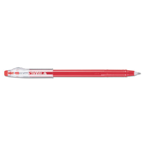 Pilot FriXion ColorSticks Erasable Gel Pen, Clipless Stick, Fine 0.7 mm, Red Ink, Red Barrel, Dozen 32467