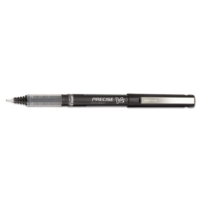 Pilot Precise V5 Roller Ball Pen, Stick, Extra-Fine 0.5 mm, Black Ink, Black Barrel, Dozen 35334