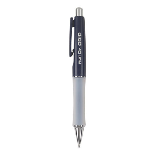 Pilot Dr. Grip Ballpoint Pen, Retractable, Medium 1 mm, Blue Ink, Navy Barrel 36101