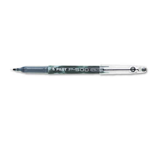 Pilot Precise P-500 Gel Pen, Stick, Extra-Fine 0.5 mm, Black Ink, Black Barrel, Dozen 38600