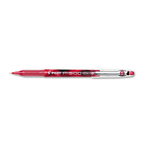 Pilot Precise P-500 Gel Pen, Stick, Extra-Fine 0.5 mm, Red Ink, Red Barrel, Dozen 38602