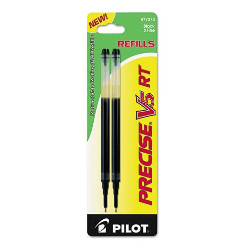 Pilot Refill for Pilot Precise V5 RT Rolling Ball, Extra-Fine Conical Tip, Black Ink, 2-Pack 77273