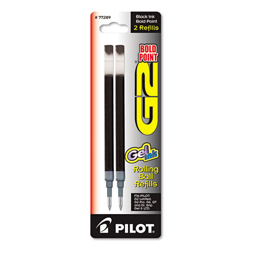 Pilot Refill for Pilot G2 Gel Ink Pens, Bold Conical Tip, Black Ink, 2-Pack PIL77289