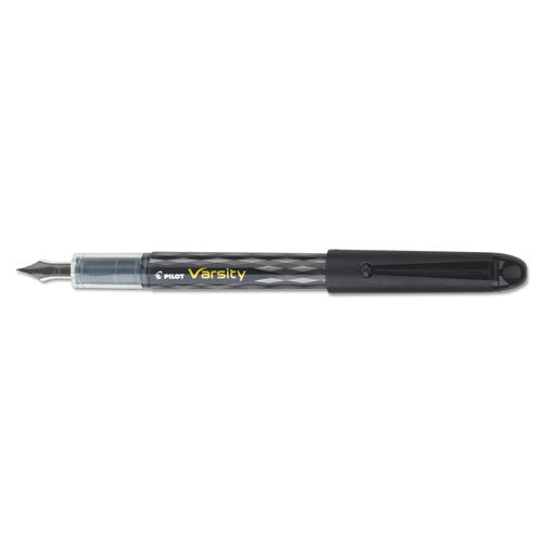 Pilot Varsity Fountain Pen, Medium 1 mm, Black Ink, Gray Pattern Wrap 90010