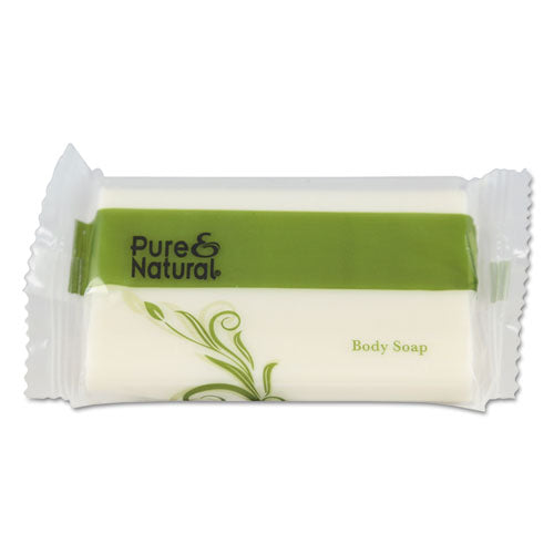 Pure & Natural Body and Facial Soap, Fresh Scent, # 1 1-2 Flow Wrap Bar, 500-Carton PN500150