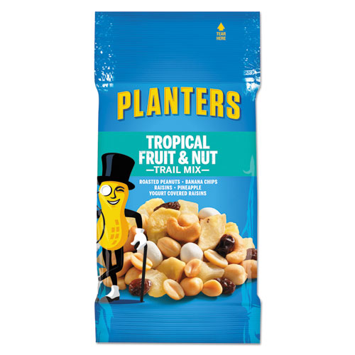 Planters Trail Mix, Tropical Fruit and Nut, 2 oz Bag, 72-Carton GEN00260
