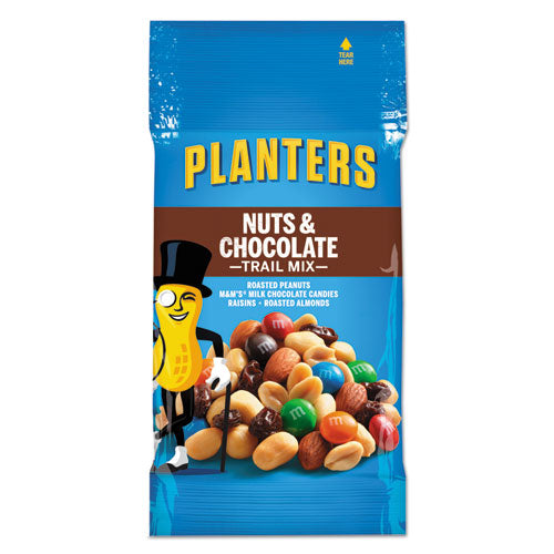 Planters Trail Mix, Nut and Chocolate, 2 oz Bag, 72-Carton GEN00270