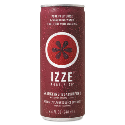 IZZE Fortified Sparkling Juice Blackberry 8.4 oz Can (24 Count) 15023