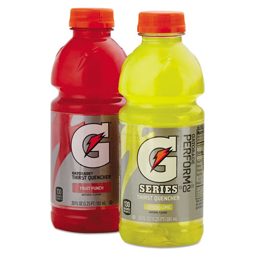 Gatorade G-Series Perform 02 Thirst Quencher Fruit Punch, 20 oz Bottle, 24-Carton 30004