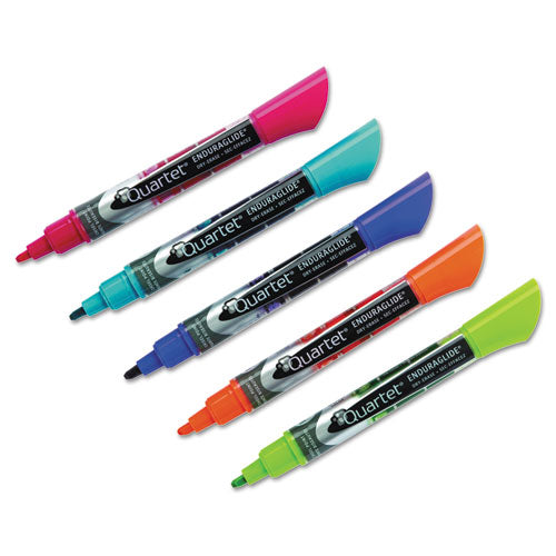 Quartet EnduraGlide Dry Erase Marker, Broad Chisel Tip, Nine Assorted Colors, 12-Set 5001-20MA